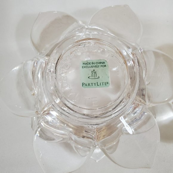 2012 Partylite Lotus Flower Votive Holder set of 2 tealights P91289 floral - Picture 6 of 12